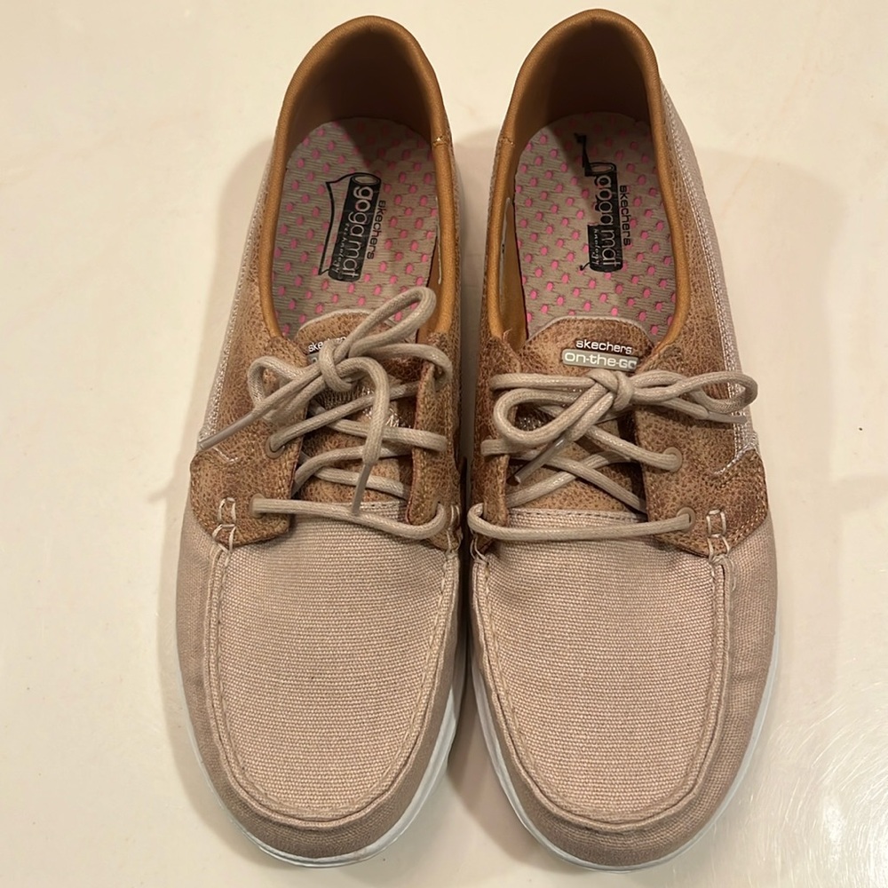 Skechers Women’s On The Go Tan Boat Shoes